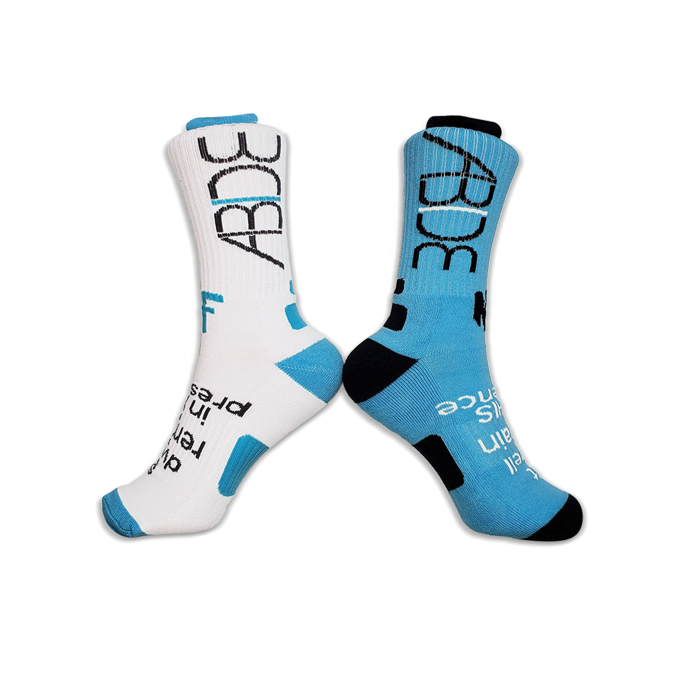 Icy Sky ABIDE - Knit Crew Socks