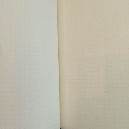 Grey Faux Leather Never To Lost To Be Found Christian dot grid journal interior pages
