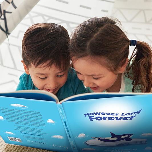 Christian foster care siblings reading the book "However Long Forever" by Steven Cohen